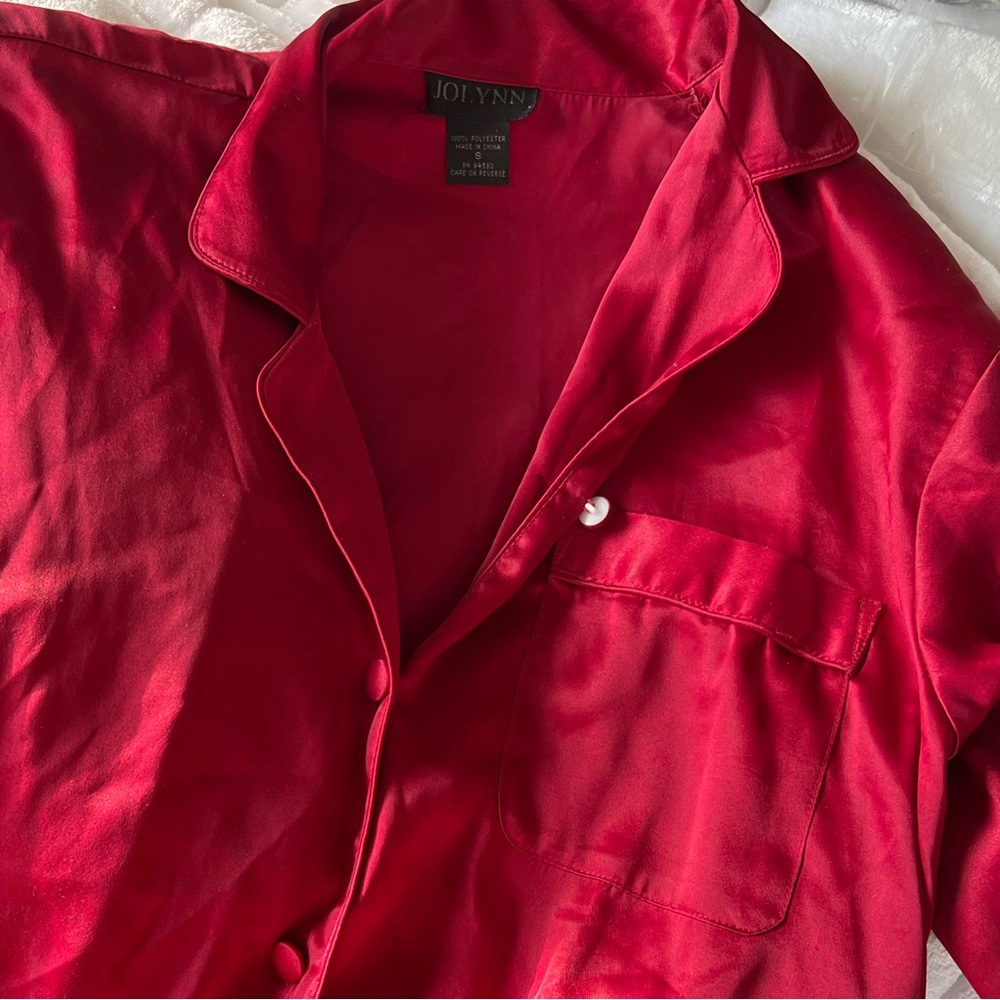 🍁Wine red silk shirt